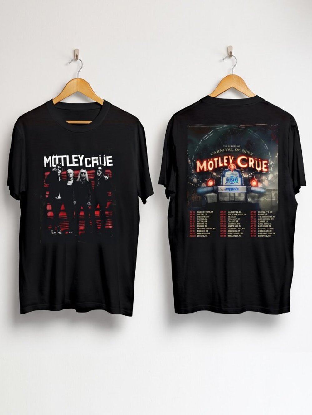 Motley Crue 2026 Tour Return of the Carnival of Sins Unisex T-Shirt